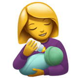 👩‍🍼 Woman Feeding Baby, Emoji by Apple