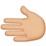 🫲🏼 Leftwards Hand: Medium-Light Skin Tone, Emoji by Apple