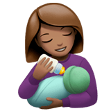 👩🏽‍🍼 Woman Feeding Baby: Medium Skin Tone, Emoji by Apple