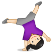 🤸🏻‍♀️ Woman Cartwheeling: Light Skin Tone, Emoji by Samsung
