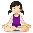 🧘🏻‍♀️ Woman in Lotus Position: Light Skin Tone, Emoji by Samsung