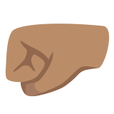🤛🏽 Left-Facing Fist: Medium Skin Tone, Emoji by Google