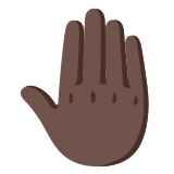 🤚🏿 Erhobene Hand Von Hinten: Dunkle Hautfarbe Emoji von Google