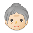 👵🏻 Пожилая Женщина: Очень Светлый Тон Кожи, смайлик от Samsung