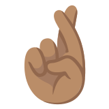 🤞🏽 Скрещенные Пальцы: Средний Тон Кожи, смайлик от Google
