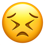 😣 Entschlossenes Gesicht Emoji von Apple