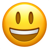 😃 Grinning Face with Big Eyes, Emoji by Apple