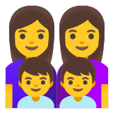 👩‍👩‍👦‍👦 Familie: Frau, Frau, Junge Und Junge Emoji von Google