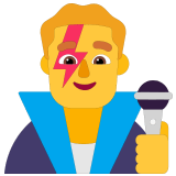 👨‍🎤 Man Singer, Emoji by Microsoft