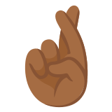 🤞🏾 Crossed Fingers: Medium-Dark Skin Tone, Emoji by Google
