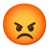 😡 Enraged Face, Emoji by Google
