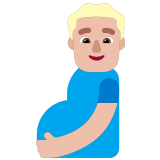 🫃🏼 Schwangerer Mann: Mittelhelle Hautfarbe Emoji von Microsoft