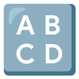 🔠 Eingabesymbol Lateinische Großbuchstaben Emoji von Google