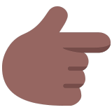 👉🏾 Backhand Index Pointing Right: Medium-Dark Skin Tone, Emoji by Microsoft