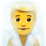 🧖‍♂️ Mann in Dampfsauna Emoji von Apple