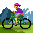 🚵‍♀️ Woman Mountain Biking, Emoji by Samsung