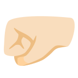 🤛🏻 Left-Facing Fist: Light Skin Tone, Emoji by Google