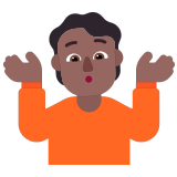 🤷🏾 Person Shrugging: Medium-Dark Skin Tone, Emoji by Microsoft