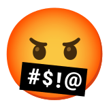 🤬 Face with Symbols on Mouth, Emoji by Google