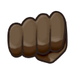 👊🏿 Oncoming Fist: Dark Skin Tone, Emoji by Samsung