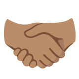 🤝🏽 Handshake: Medium Skin Tone, Emoji by Google
