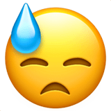😓 Bedrücktes Gesicht Mit Schweiß Emoji von Apple