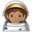 🧑🏽‍🚀 Astronaut(in): Mittlere Hautfarbe Emoji von Samsung