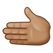 🫲🏽 Leftwards Hand: Medium Skin Tone, Emoji by Samsung