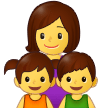 👩‍👧‍👦 Familie: Frau, Mädchen Und Junge Emoji von Samsung