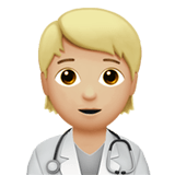 🧑🏼‍⚕️ Arzt/ärztin: Mittelhelle Hautfarbe Emoji von Apple