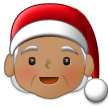 🧑🏽‍🎄 Santa : Peau Légèrement Mate Emoji par Samsung