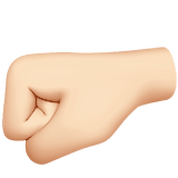 🤛🏻 Left-Facing Fist: Light Skin Tone, Emoji by Apple