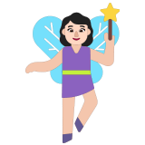 🧚🏻‍♀️ Woman Fairy: Light Skin Tone, Emoji by Microsoft