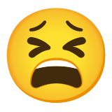 😫 Müdes Gesicht Emoji von Google