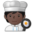 🧑🏿‍🍳 Cook: Dark Skin Tone, Emoji by Samsung