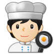 🧑🏻‍🍳 Cuisinier (tous Genres) : Peau Claire Emoji par Samsung