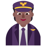 🧑🏾‍✈️ Pilot: Medium-Dark Skin Tone, Emoji by Microsoft