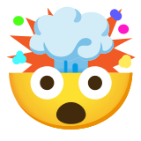 🤯 Explodierender Kopf Emoji von Google