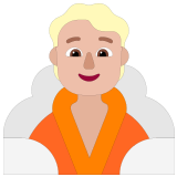 🧖🏼 Person in Steamy Room: Medium-Light Skin Tone, Emoji by Microsoft