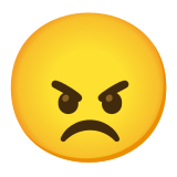 😠 Visage En Colère Emoji par Google