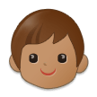 🧒🏽 Enfant : Peau Légèrement Mate Emoji par Samsung