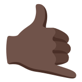 🤙🏿 Ruf-Mich-An-Handzeichen: Dunkle Hautfarbe Emoji von Google