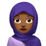 🧕🏾 Frau Mit Kopftuch: Mitteldunkle Hautfarbe Emoji von Apple