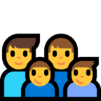 👨‍👨‍👦‍👦 Familie: Mann, Mann, Junge Und Junge Emoji von Microsoft