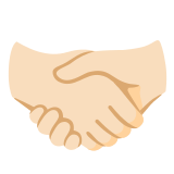 🤝🏻 Handshake: Light Skin Tone, Emoji by Google
