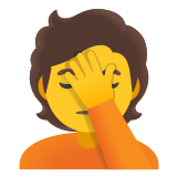 🤦 Personne Avec La Paume Sur Le Visage Emoji par Google