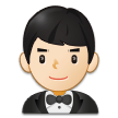 🤵🏻‍♂️ Man in Tuxedo: Light Skin Tone, Emoji by Samsung