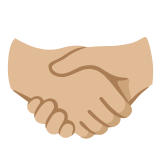 🤝🏼 Handshake: Medium-Light Skin Tone, Emoji by Google