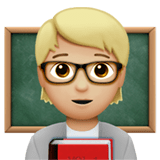 🧑🏼‍🏫 Personnel Enseignant : Peau Moyennement Claire Emoji par Apple