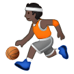 ⛹🏿 Баскетболист: Очень Темный Тон Кожи, смайлик от Samsung